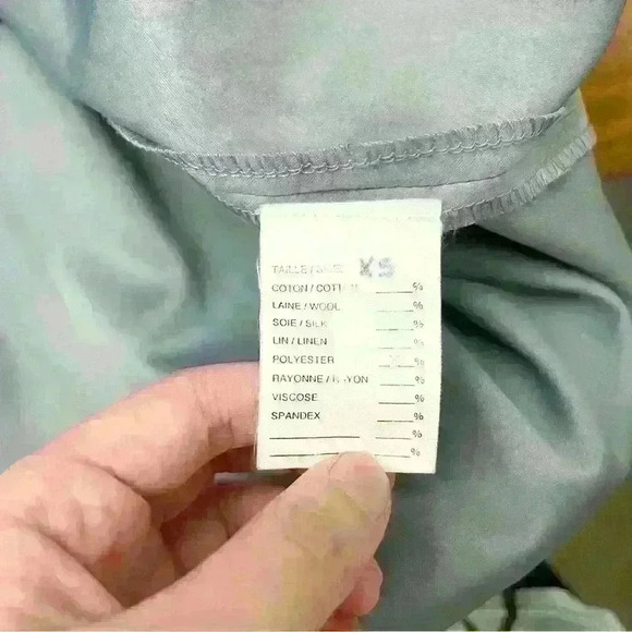 Robert Pastel Blue high waisted A-line button front mini skirt. Size XS. - Picture 4 of 6